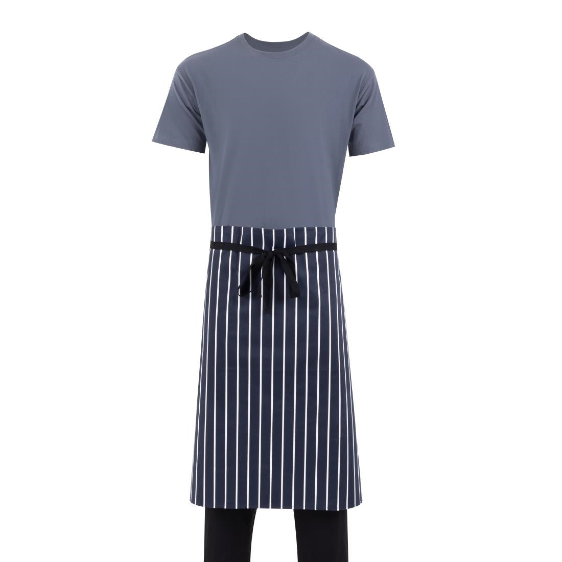 Whites Butchers Stripe Bistro Apron Blue/White