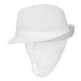 Trilby Hat with Net Snood White M