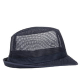 Trilby Hat with Snood Navy Blue M