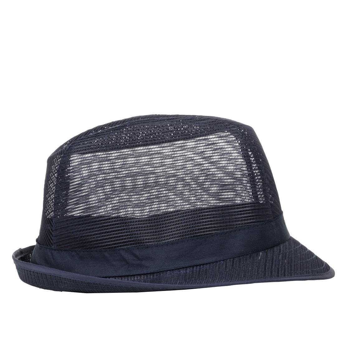 Trilby Hat with Snood Navy Blue L