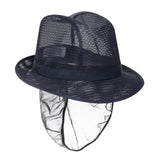 Trilby Hat with Snood Navy Blue L