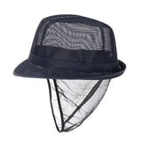 Trilby Hat with Snood Navy Blue M