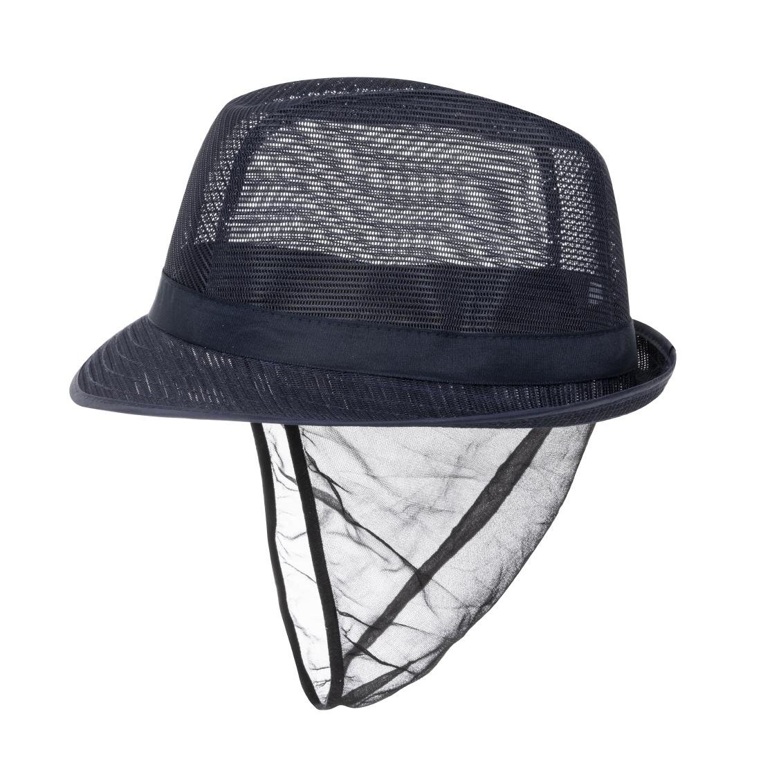 Trilby Hat with Snood Navy Blue L