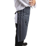 Whites Butchers Stripe Bib Apron Blue/White Extra Large