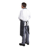 Whites Butchers Stripe Bib Apron Blue/White Extra Large