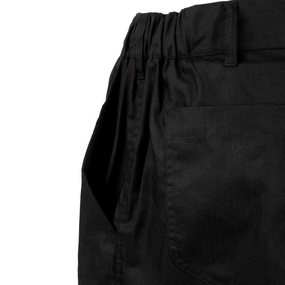 Chef Works Unisex Professional Series Chefs Trousers Black Herringbone S