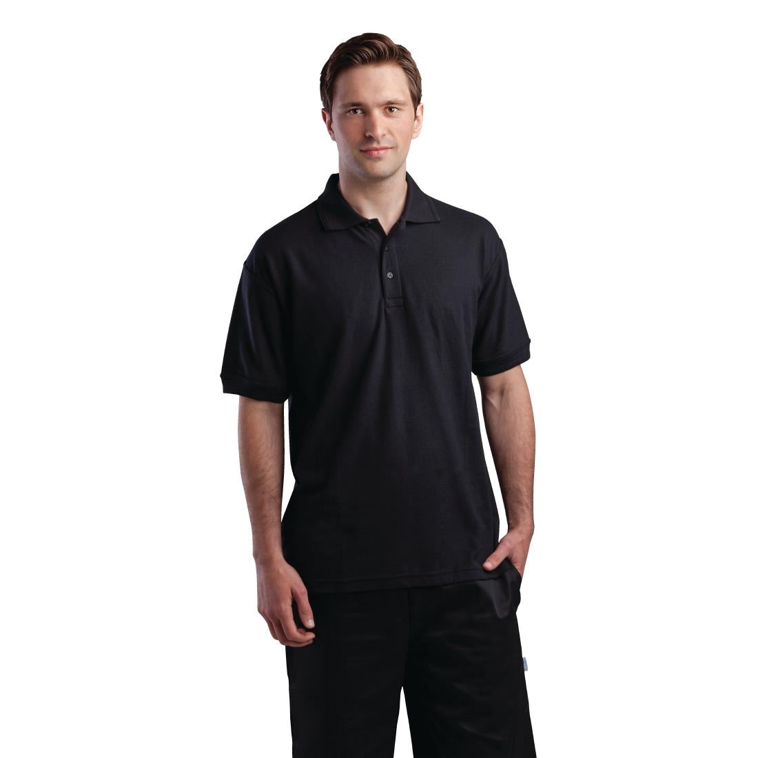Portwest Unisex Polo Shirt Black 2XL