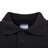 Portwest Unisex Polo Shirt Black M