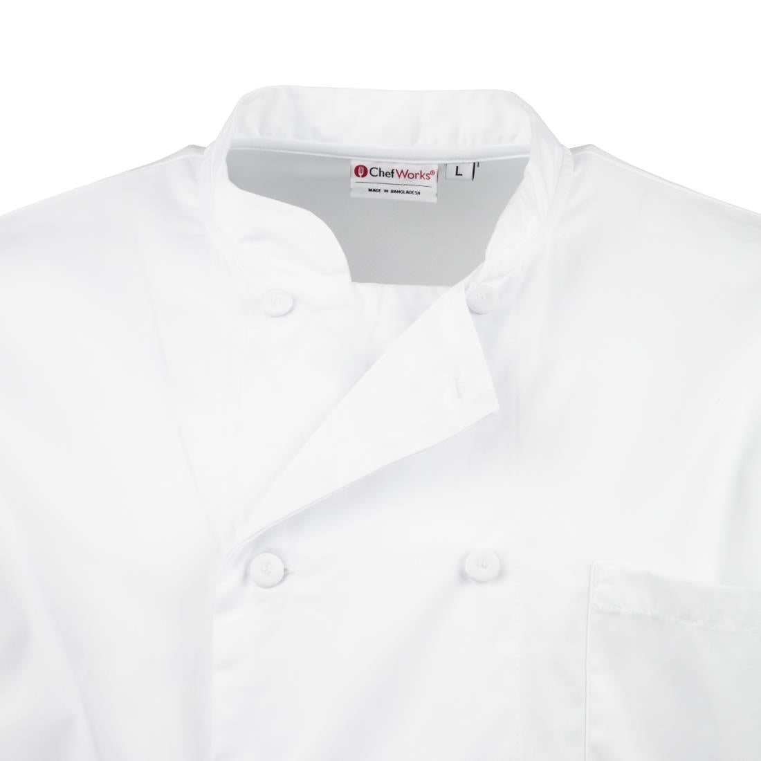 Chefs Works Montreal Cool Vent Unisex Short Sleeve Chefs Jacket White XL