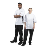 Whites Nevada Unisex Chefs Jacket Short Sleeve Black & White XL