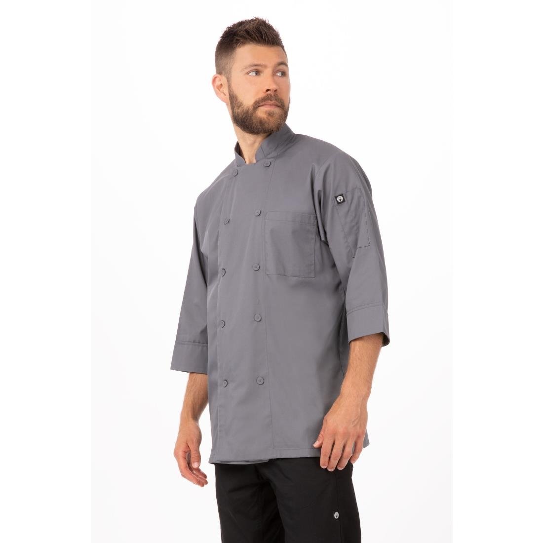 Chef Works Unisex Chefs Jacket Grey XL