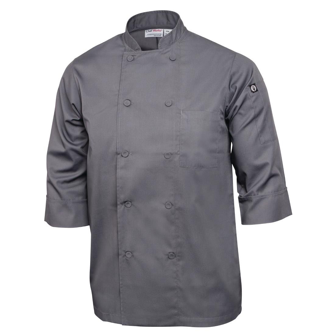 Chef Works Unisex Chefs Jacket Grey S
