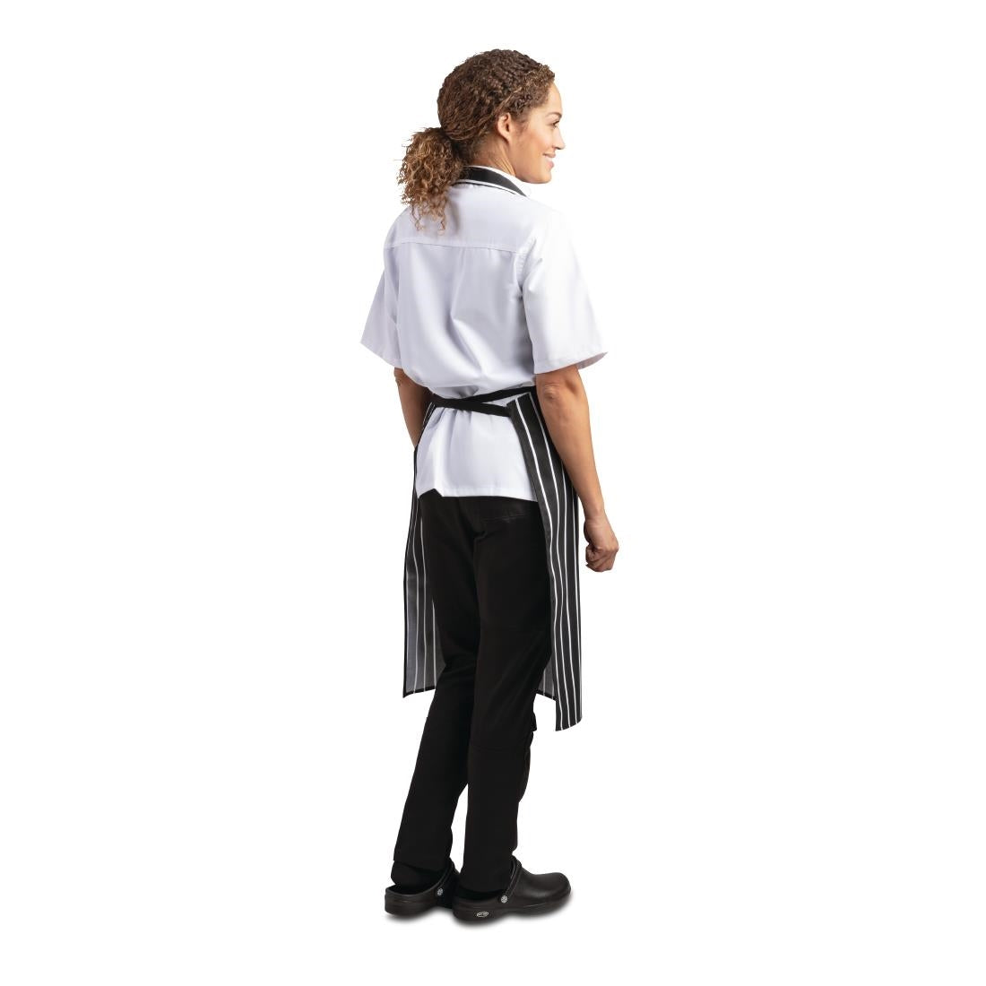 stripe bib apron