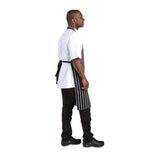 stripe bib apron