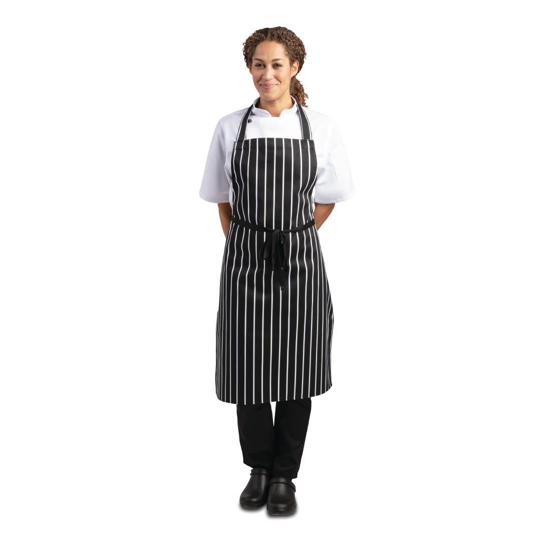 stripe bib apron