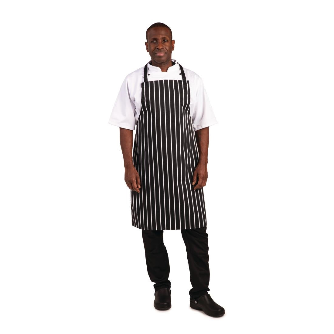 stripe bib apron