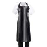 Whites Butchers Stripe Bib Apron Black/White