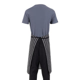 Whites Butchers Stripe Bistro Apron Black/White
