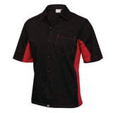 Chef Works Unisex Contrast Shirt Black & Red S