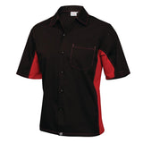 Chef Works Unisex Contrast Shirt Black & Red XL