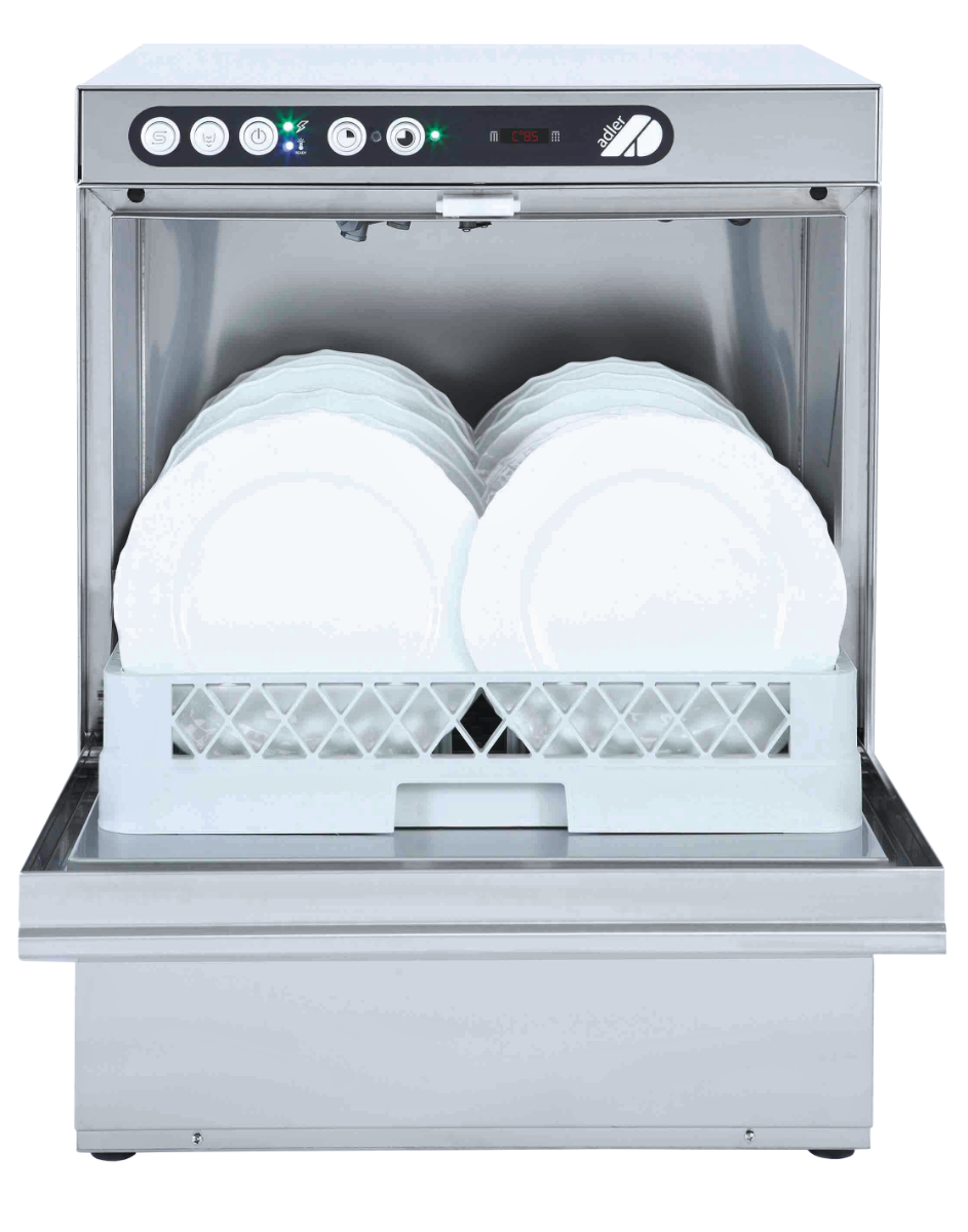 Adler AD50BT-DP-30 500mm Basket Dishwasher with Breaktank  Drain Pump & Chemical Pump  18 Plates (30 Amp Plug)