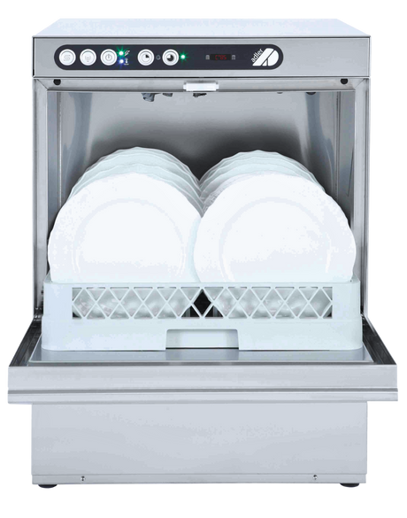 Adler AD50BT-DP-30 500mm Basket Dishwasher with Breaktank  Drain Pump & Chemical Pump  18 Plates (30 Amp Plug)