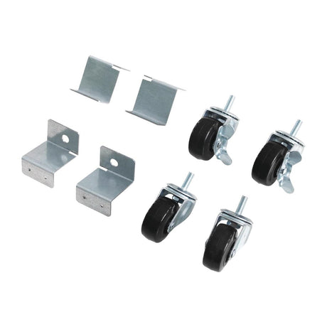 Polar Standard & Braked Castors with Brackets (4 Pack)