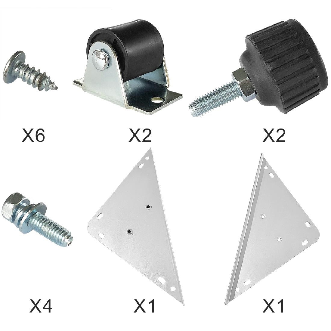 Nisbets Essentials Complete Castors and Plates (2 Pack)