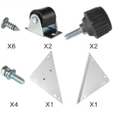 Nisbets Essentials Complete Castors and Plates (2 Pack)