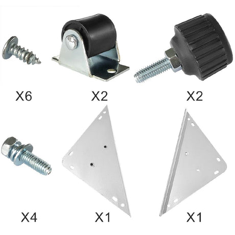 Nisbets Essentials Complete Castors and Plates (2 Pack)