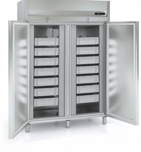 Coreco AP-1002 Double Door Refrigerated Stainless Steel Fish Storage Cabinet  1404 Litres