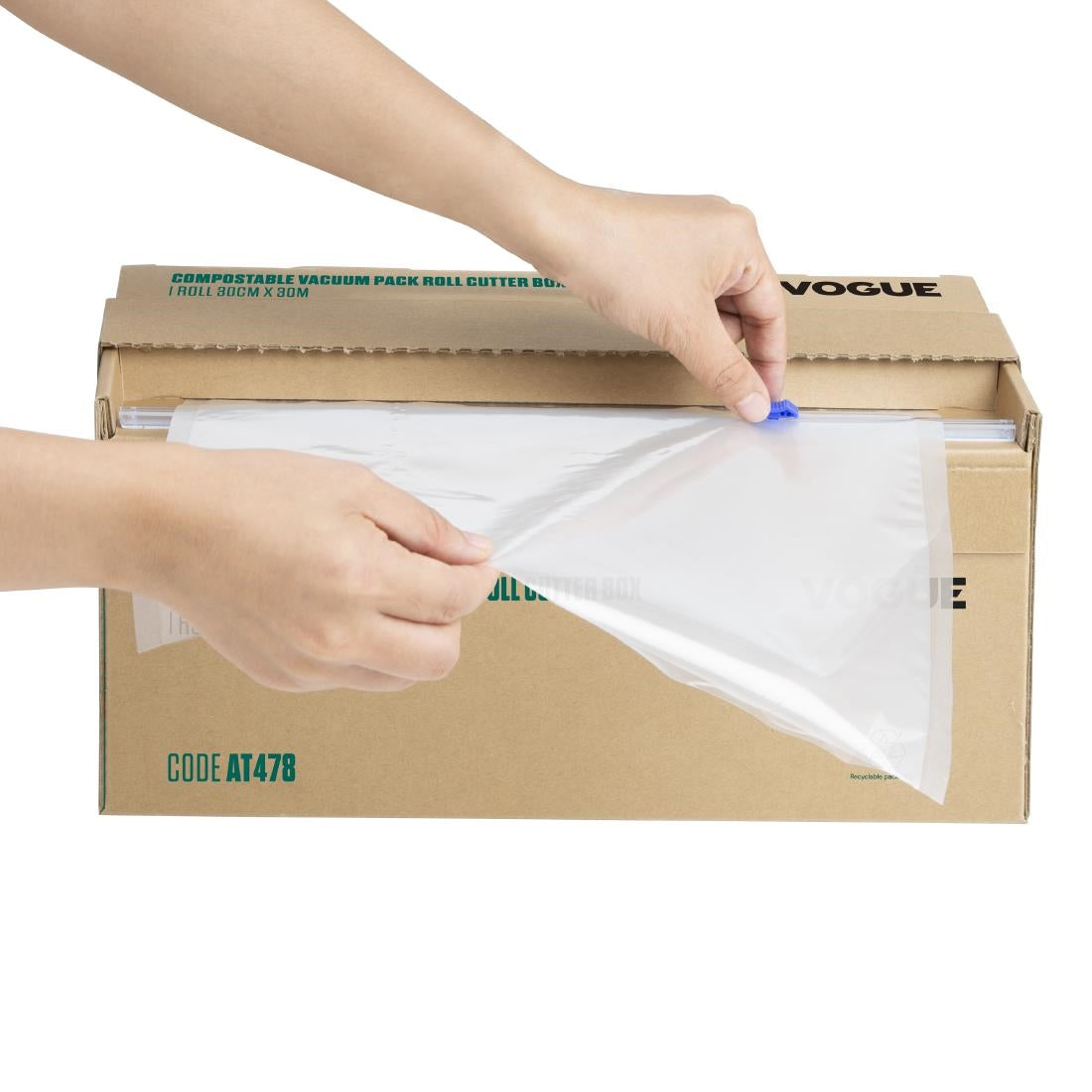 Vogue Compostable Vacuum Pack Roll Cutter Box 30cm x 30m