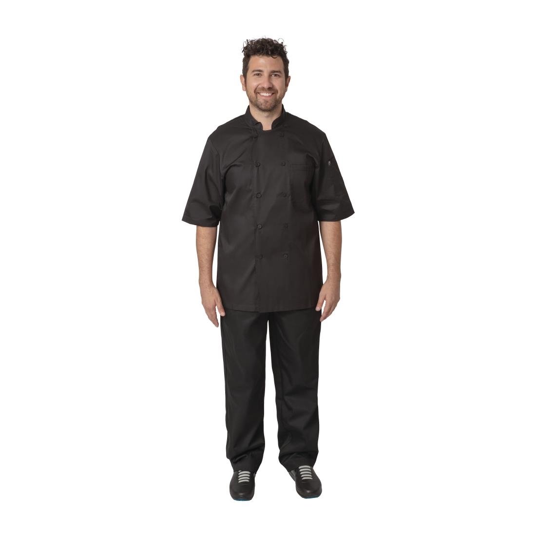 Chefs Works Montreal Cool Vent Unisex Chef Jacket Black XS