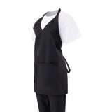 Whites V Neck Service Bib Apron Black
