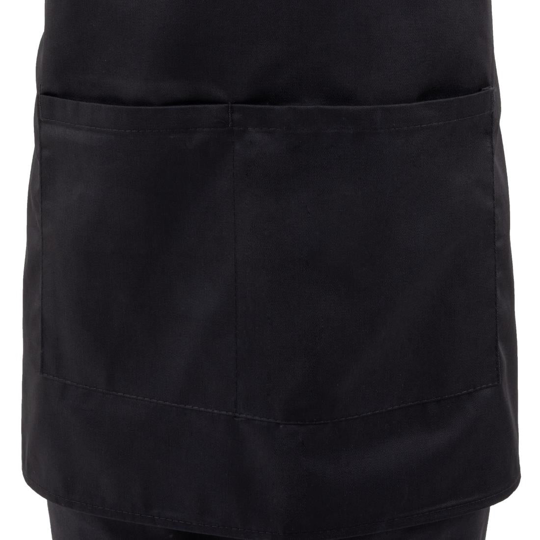 Whites V Neck Service Bib Apron Black