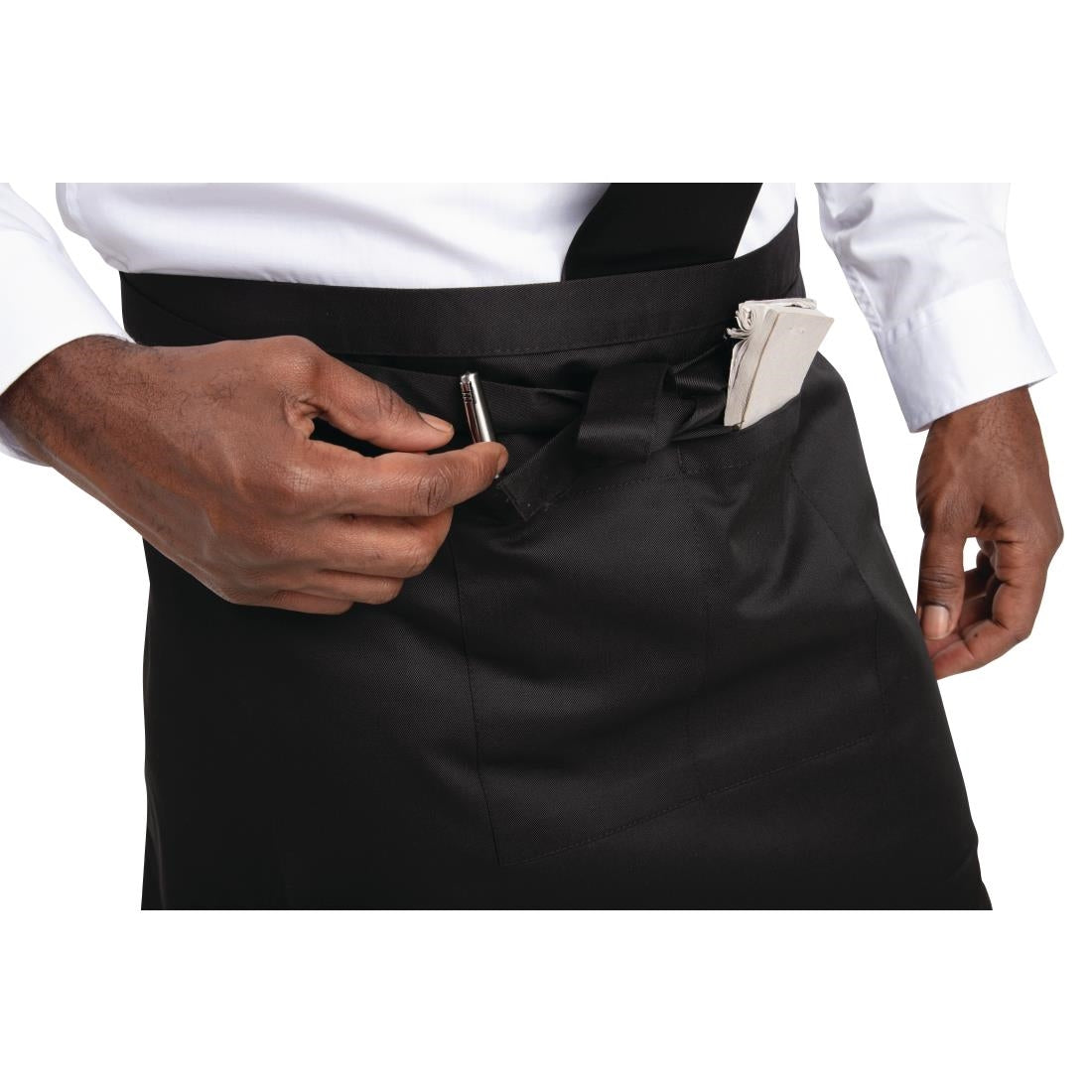 Whites Waist Aprons Black (5 Pack)