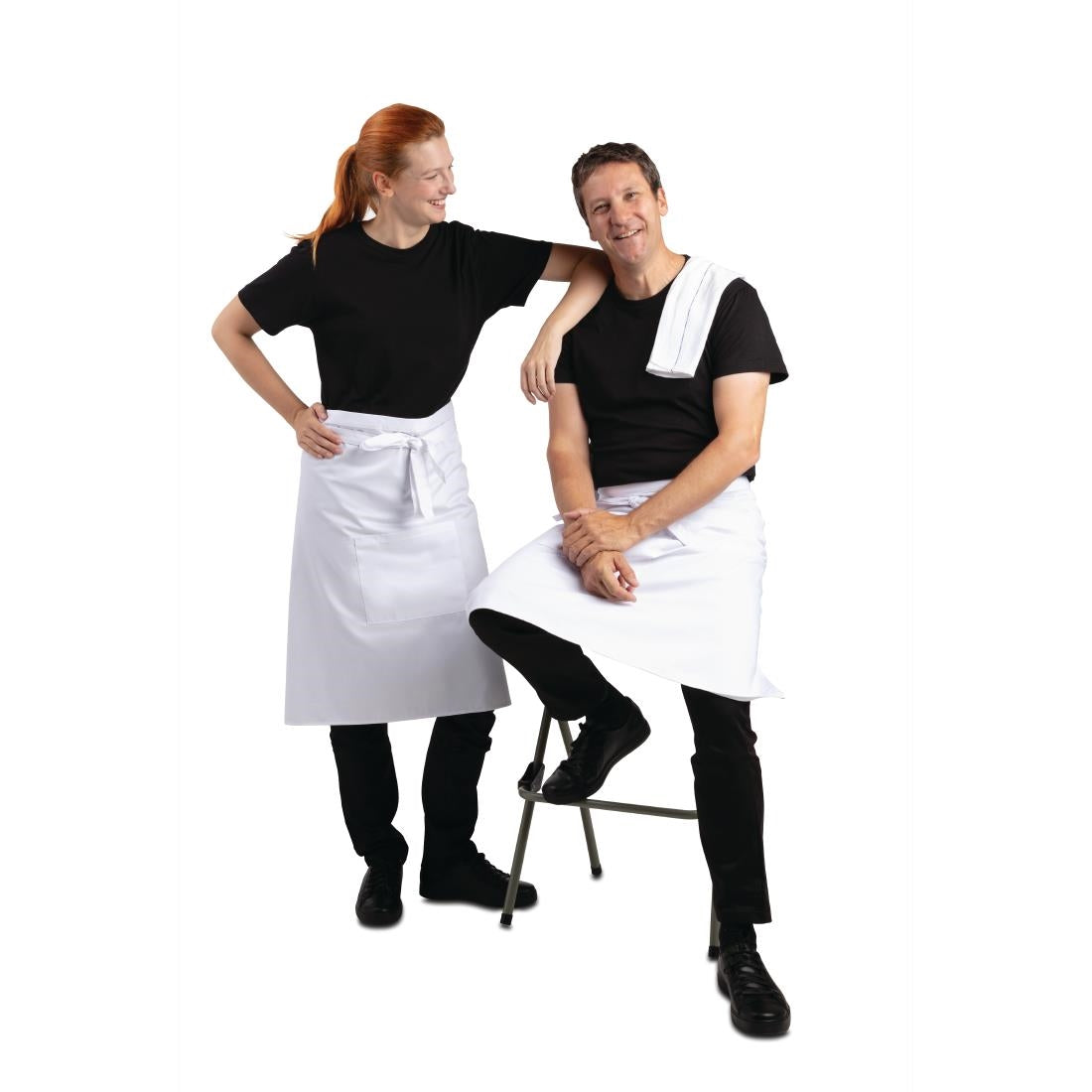 Regular Bistro Apron White