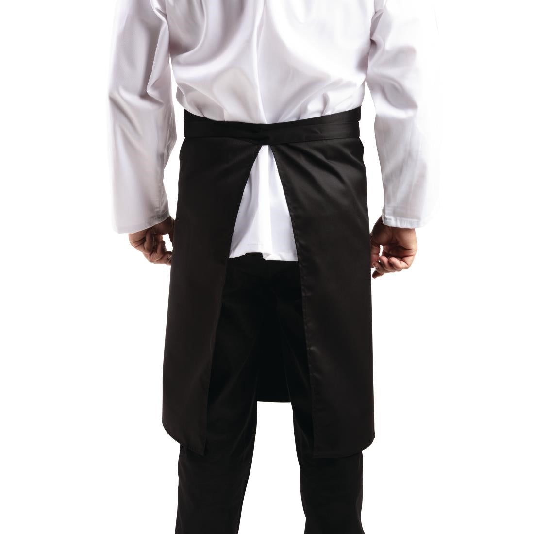 Regular Bistro Apron Black With Pocket