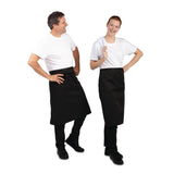 Regular Bistro Apron Black With Pocket