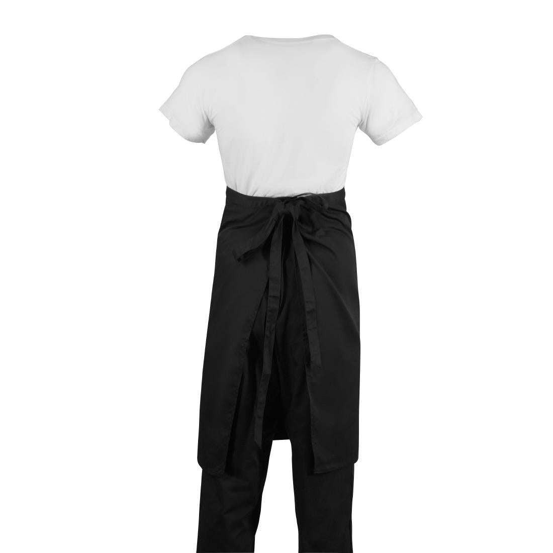 Regular Bistro Apron Black With Pocket