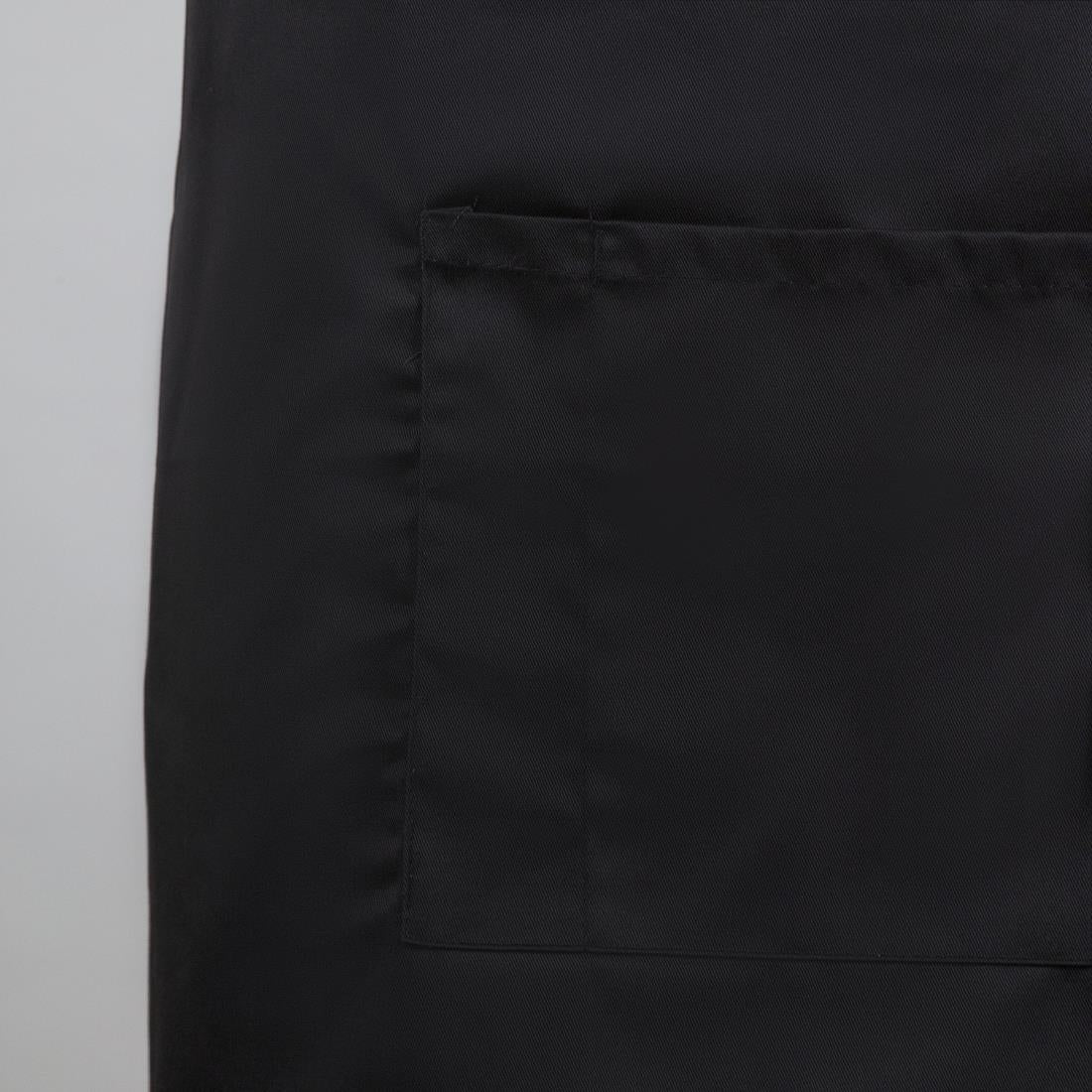 Regular Bistro Apron Black With Pocket