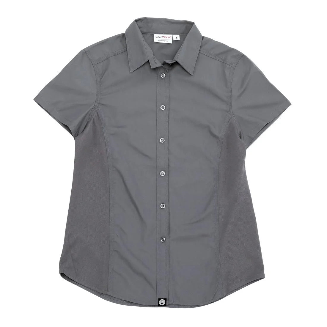 Chef Works Womens Grey Cool Vent Chef Shirt M