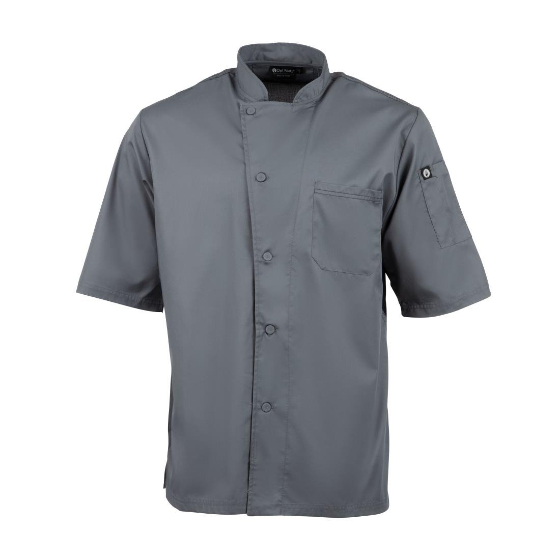 Chef Works Valais Signature Series Unisex Chef Jacket Grey L