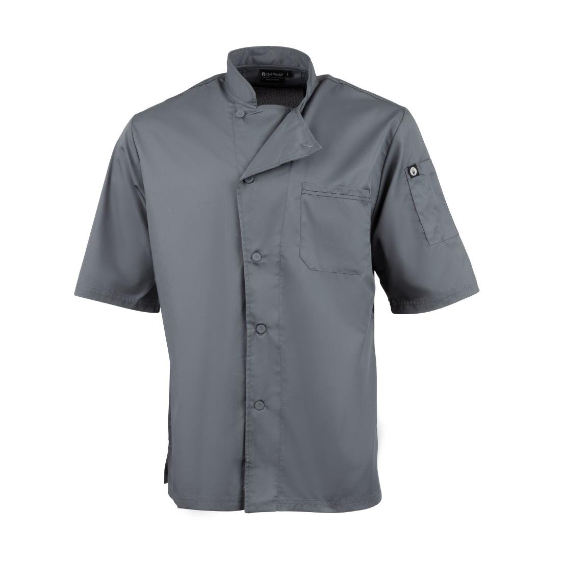 Chef Works Valais Signature Series Unisex Chef Jacket Grey L