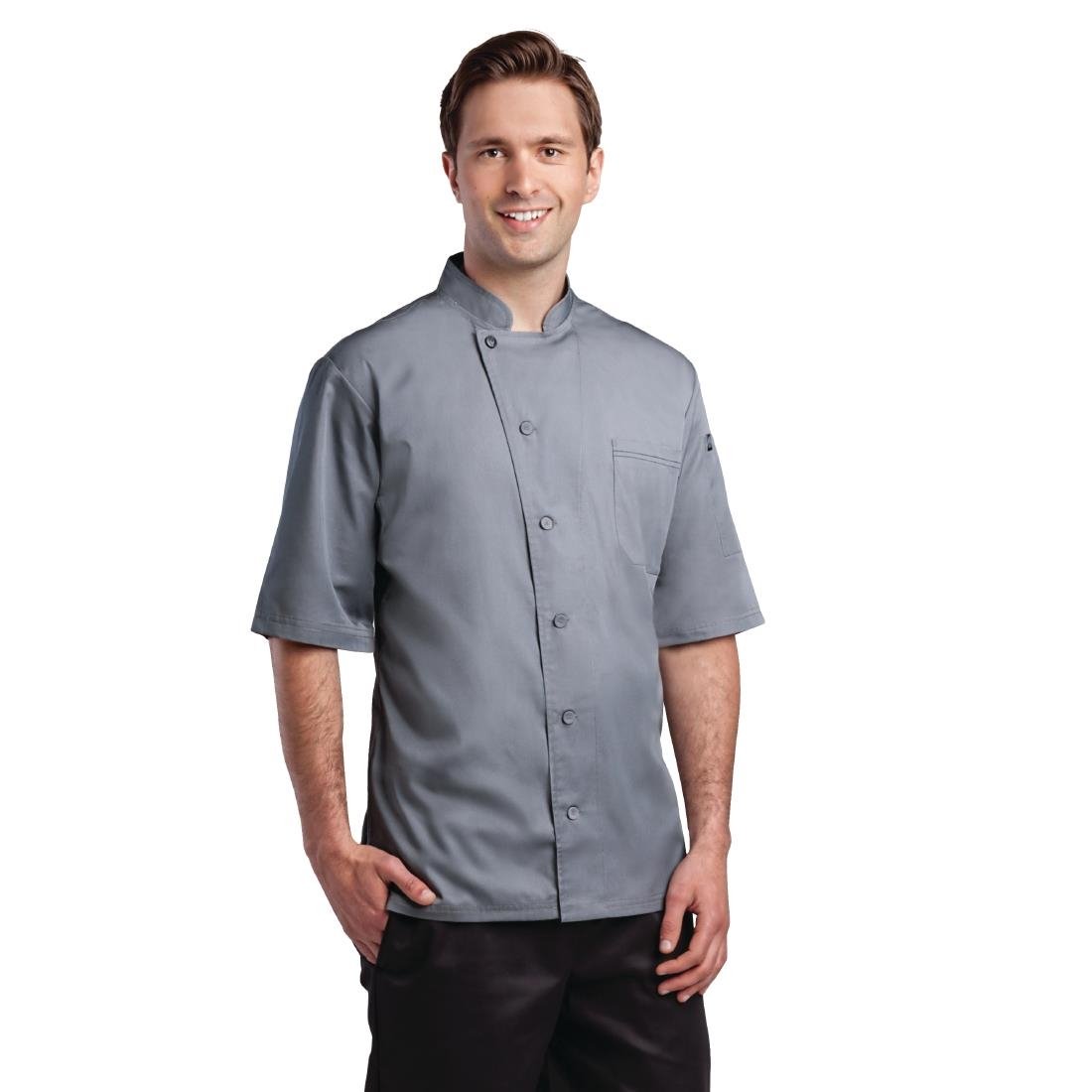 Chef Works Valais Signature Series Unisex Chef Jacket Grey L