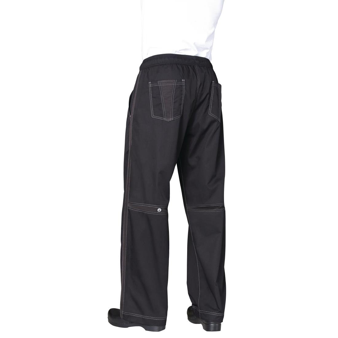 Chef Works Unisex Cool Vent Baggy Chefs Trousers Black M