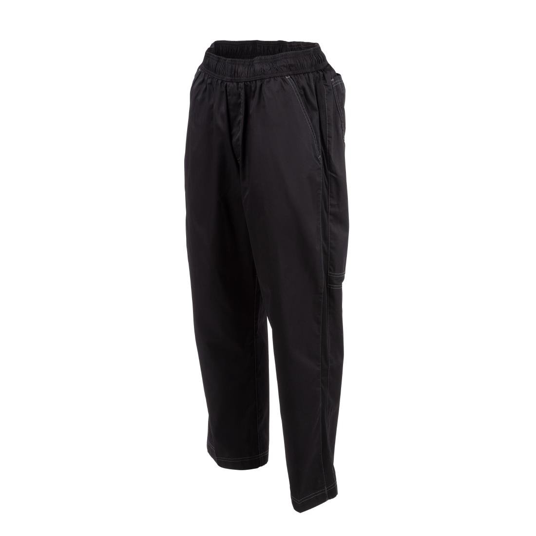 Chef Works Unisex Cool Vent Baggy Chefs Trousers Black XL