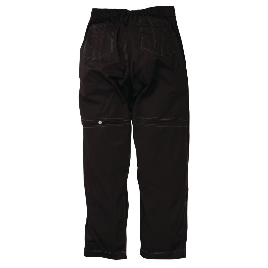 Chef Works Unisex Cool Vent Baggy Chefs Trousers Black XL