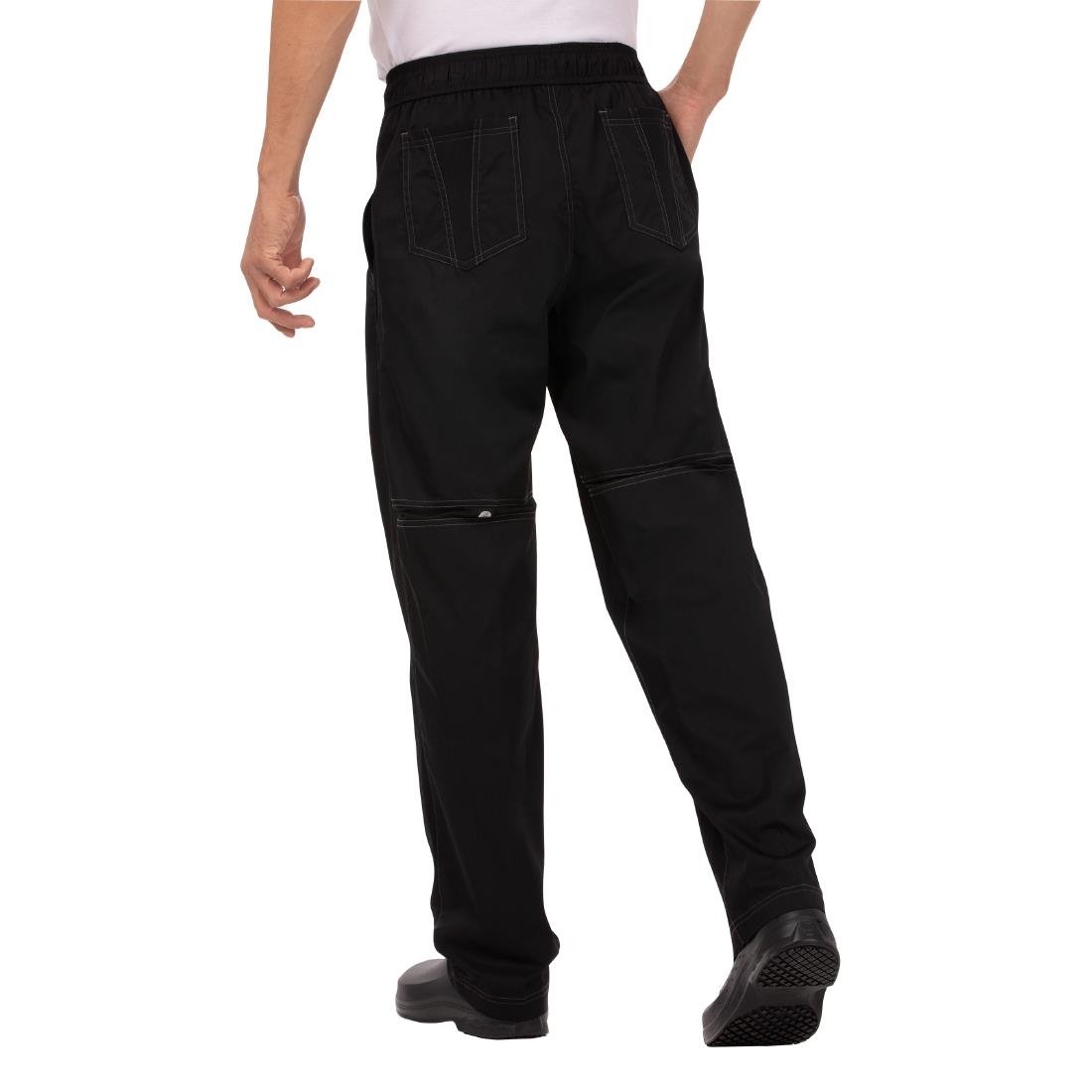 Chef Works Unisex Cool Vent Baggy Chefs Trousers Black XL