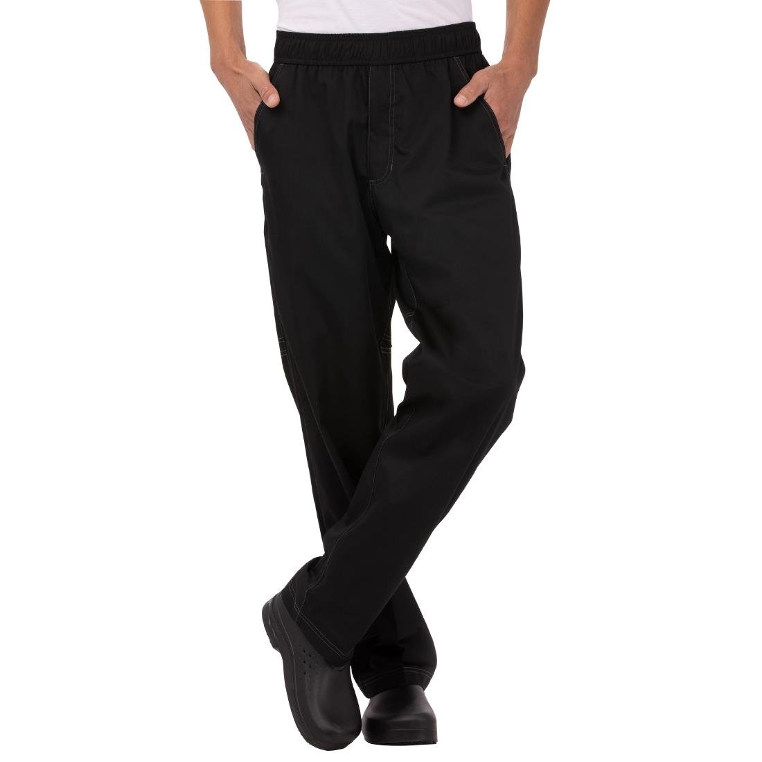 Chef Works Unisex Cool Vent Baggy Chefs Trousers Black XS